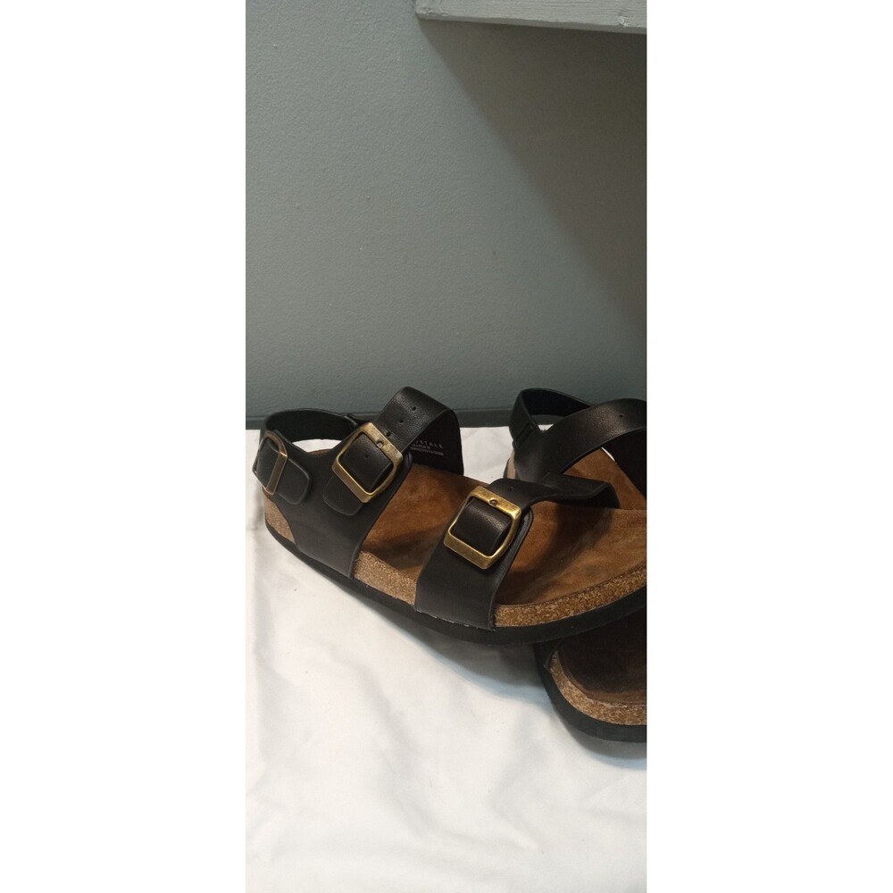 Aéropostale Black Ankle‑Strap Sandals – Women’s Size 8